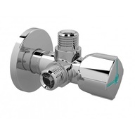 Dvojcestný rohový ventil anticalc chróm 1/2X3/8X3/8G