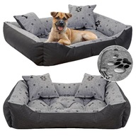 Posteľ pre psa Pohovka Pohovka Ohrádka Waterproof Bones Black 90x75 cm Posteľ pre psa Pohovka Pohovka Ohrádka Waterproof Bones Black 90x75 cm