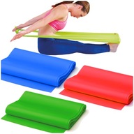 3 Pilates fitness elastické pásy na strečingové cvičenia, 2m 3 Pilates fitness elastické pásy na strečingové cvičenia, 2m