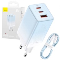 BASEUS NÁSTENNÁ NABÍJAČKA 2x USB TYP C 1x USB 65W BASEUS NÁSTENNÁ NABÍJAČKA 2x USB TYP C 1x USB 65W