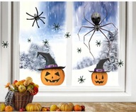 Halloweenské nálepky Okenné dekorácie Sklenené dekorácie