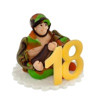 Tortová cukrová figúrka VOJAK 18. narodeniny Tortová cukrová figúrka VOJAK 18. narodeniny