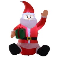 LED nafukovací Santa Claus s darčekom HOMCOM