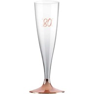 Plastové poháre 80. NARODENINY ružovo-zlaté CHAMPAGNE Plastové poháre 80. NARODENINY ružovo-zlaté CHAMPAGNE