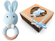Modré hryzátko BUNNY, tiché, ľahké hrkálky Modré hryzátko BUNNY, tiché, ľahké hrkálky
