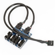 Hub Splitter Splitter USB 2.0 9 PIN na 4x 9 PIN
