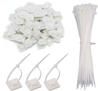 100x SAMOLEPIACI DRŽIAK NA KÁBLE 30X30 + ÚVAZKY 100x SAMOLEPIACI DRŽIAK NA KÁBLE 30X30 + ÚVAZKY
