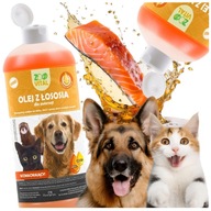 LOSOSOVÝ OLEJ na krmivo pre PSY MAČKY Lososový olej OMEGA 3 OMEGA 6 1000ml LOSOSOVÝ OLEJ na krmivo pre PSY MAČKY Lososový olej OMEGA 3 OMEGA 6 1000ml
