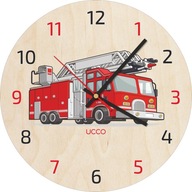Detské nástenné hodiny 30cm Hasičský hasič