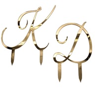 Tortový toper INITIALS XL zlaté písmená na tortu Tortový toper INITIALS XL zlaté písmená na tortu