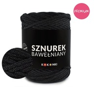 Bavlnená šnúrka PREMIUM od KOKONKI 5mm / 100m rolka / grafit Bavlnená šnúrka PREMIUM od KOKONKI 5mm / 100m rolka / grafit