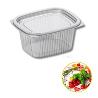 Jednorazové plastové nádoby na syrové šaláty, 600 ml Jednorazové plastové nádoby na syrové šaláty, 600 ml