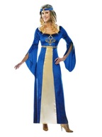 STREDOVEKÝ BLUE MAID OUTFIT DÁMY Z KANCELÁRSKEHO JEDNORÁZOVÉHO KARNEVALU S STREDOVEKÝ BLUE MAID OUTFIT DÁMY Z KANCELÁRSKEHO JEDNORÁZOVÉHO KARNEVALU S