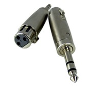 adaptér 6.3 stereo jack / 3 pin XLR zásuvka