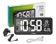 VEĽKÉ NÁstenné LCD HODINY S DÁTUMOM ALARMU TEPLOMERU VEĽKÉ NÁstenné LCD HODINY S DÁTUMOM ALARMU TEPLOMERU