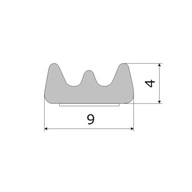 TESNENIE na dvere a okná SAMOLEPIACE 9x4mm E 5m