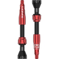 Lezyne CNC bezdušové ventily pre 44mm bezdušový systém, červené Lezyne CNC bezdušové ventily pre 44mm bezdušový systém, červené