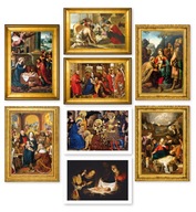 Náboženské vianočné pohľadnice bez želaní, Reprodukcie, sada 8 kusov ZRRBT2