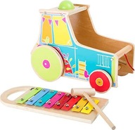 MALÝ NOŽNÝ DREVENÝ TRAKTOR S KUBURY MALÝ NOŽNÝ DREVENÝ TRAKTOR S KUBURY