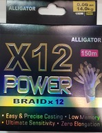 ALIGATOR POWER BRAID 12 X 0,06 mm 150m ALIGATOR POWER BRAID 12 X 0,06 mm 150m