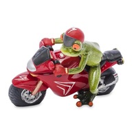 Ozdobná figúrka motorkárskej žaby na motorke
