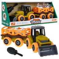 DEMONTÁŽNY TRAKTOR S PRÍVESOM + ZVIERATOVÝ SKRUTKOVAČ DEMONTÁŽNY TRAKTOR S PRÍVESOM + ZVIERATOVÝ SKRUTKOVAČ