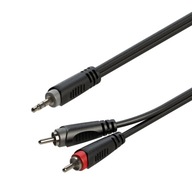 AUDIO KÁBEL MINI JACK STEREO 3,5 mm - 2x RCA 3m ROXTONE RAYC150L3