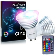 RGB+teplá 3W GU10 LED žiarovka s diaľkovým ovládaním