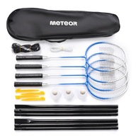 METEOR MOTION4 BADMINTON SET 4 rakety, 3 raketky, sieť s rámom METEOR MOTION4 BADMINTON SET 4 rakety, 3 raketky, sieť s rámom