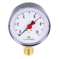 RADIÁLNY MANOMETER DNO 1/2 80mm 0-10 BAR AFRISO RADIÁLNY MANOMETER DNO 1/2 80mm 0-10 BAR AFRISO