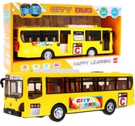 Interaktívny školský autobus pre deti 3+ žltý + Otváracie dvere + Zvuk