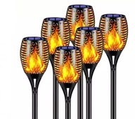 6 x LED solárna baterka FIRE FLAME 50CM 6 x LED solárna baterka FIRE FLAME 50CM