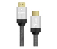 Silver Monkey HDMI - HDMI kábel opletený 1m sivý Silver Monkey HDMI - HDMI kábel opletený 1m sivý