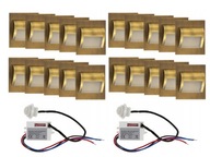 Sada LED objímok na schodiskové svietidlá 20 kusov + detektory