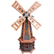 Drevený záhradný veterný mlyn Veterné mlyny 135cm antracit