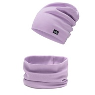 Súprava dámska čiapka + šál na jeseň, Heather Súprava dámska čiapka + šál na jeseň, Heather