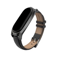 Kožený remienok pre Xiaomi Smart Band 7, čierny