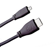 Čierny HDMI-microHDMI kábel 2 m pre Raspberry Pi Čierny HDMI-microHDMI kábel 2 m pre Raspberry Pi