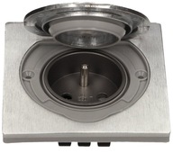Hermetická zásuvka pre vstavaný INOX IP55 Orno Hermetická zásuvka pre vstavaný INOX IP55 Orno