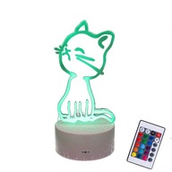 3D LED USB LAMPA NOČNÁ LAMPA CAT FILEMON 3D LED USB LAMPA NOČNÁ LAMPA CAT FILEMON