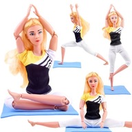 Bábika gymnastka cvičí jogu fitness 30cm ZA4460 Bábika gymnastka cvičí jogu fitness 30cm ZA4460