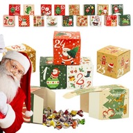 ADVENTNÝ KALENDÁR Skladacie krabičky 24 kusov Papierové prázdne krabičky ADVENTNÝ KALENDÁR Skladacie krabičky 24 kusov Papierové prázdne krabičky