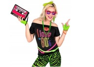 SUPER 1 sada Disco Neon Green 29364W 80s PRL Retro náhrdelník SUPER 1 sada Disco Neon Green 29364W 80s PRL Retro náhrdelník