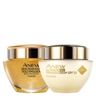 Avon Anew Ultimate+45 Denný krém+Zlatá emulzia noc