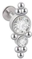 LABRET Krásne kamienky s loptičkami SS316L 1,2/6 LABRET Krásne kamienky s loptičkami SS316L 1,2/6