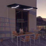 RUČNE RÚTAJÚCA MARKÍZA S LED 350X 250CM ANTRACITOVÁ RUČNE RÚTAJÚCA MARKÍZA S LED 350X 250CM ANTRACITOVÁ