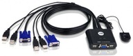 ATEN KVM 2/1 CS-22U USB (diaľkové ovládanie, káble do