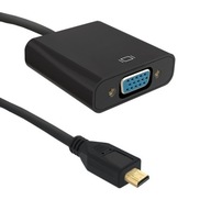Qoltec adaptér Micro HDMI D samec / VGA samica | + Qoltec adaptér Micro HDMI D samec / VGA samica | +