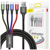 BASEUS KÁBEL USB KÁBEL 4V1 LIGHTNING/2XUSBC/MICRO USB ZABALENÝ 3,5A 1,2M