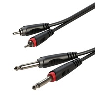 Kábel Roxtone 6m 2x RCA 2x Jack 6.3 mono RACC150L6